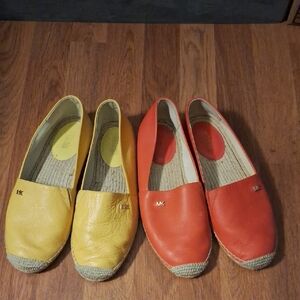Michael Kors Vibrant Yellow and Orange Espadrilles